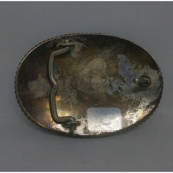 Montana Silversmiths German Silver Gold Barrel Race Flower Custom Buckle Great - Picture 2 of 10